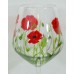 Verre à vin coquelicots